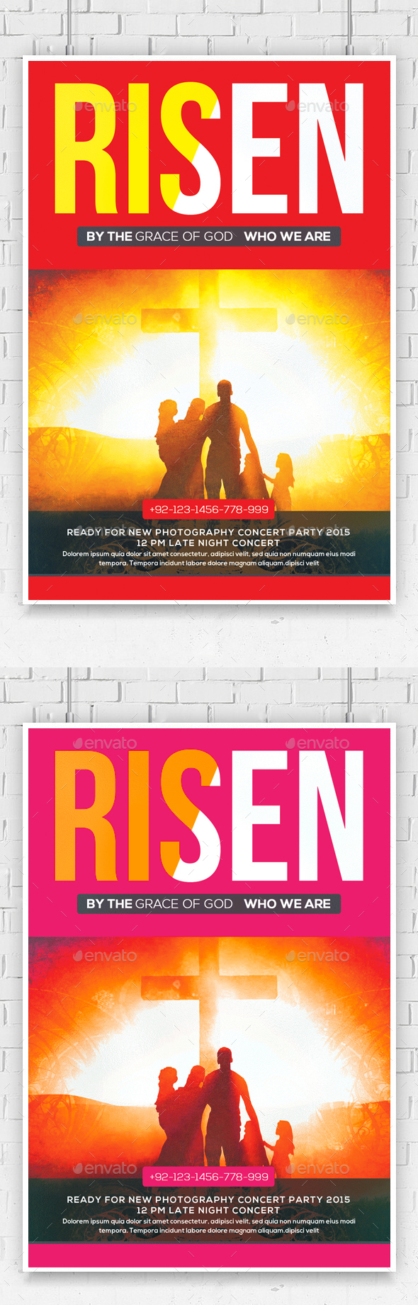 Risen Church Flyer Template - Church Flyers