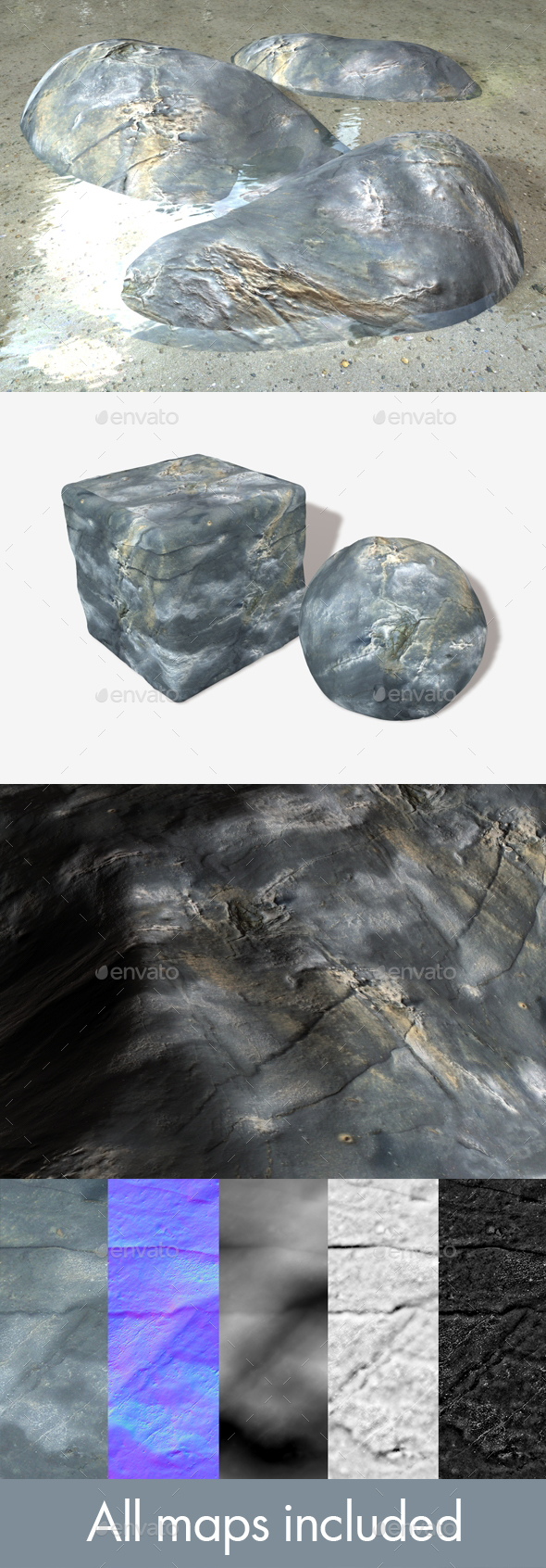 Drying Ocean Rock - 3Docean 15157872