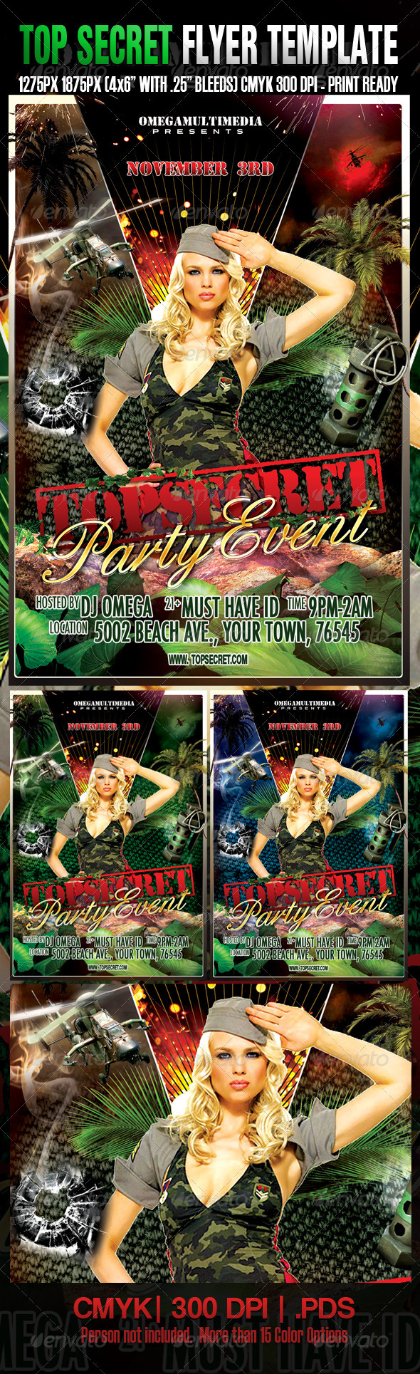 Top Secret Template - Clubs & Parties Events