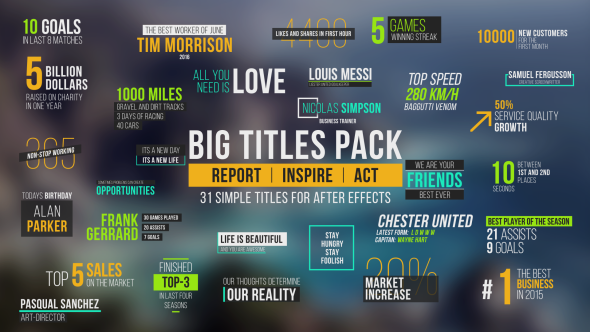 Big Titles Pack - VideoHive 15078771
