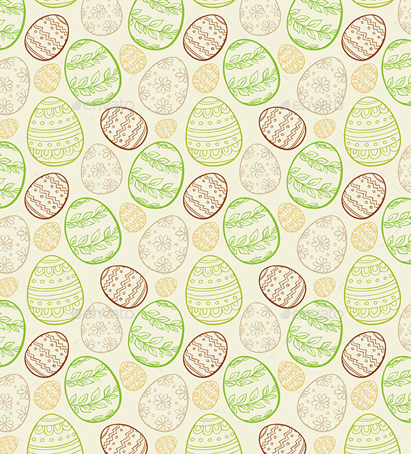 Abstract Easter Seamless Pattern - Patterns Decorative