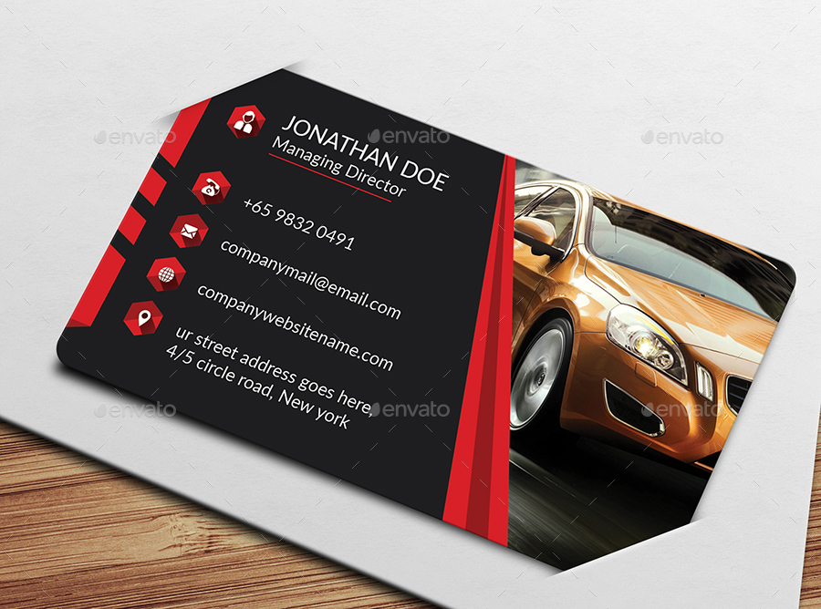 Rent A Car Business Card, Print Templates | GraphicRiver