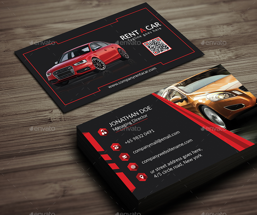 Rent A Car Business Card by Ancient_Ego | GraphicRiver