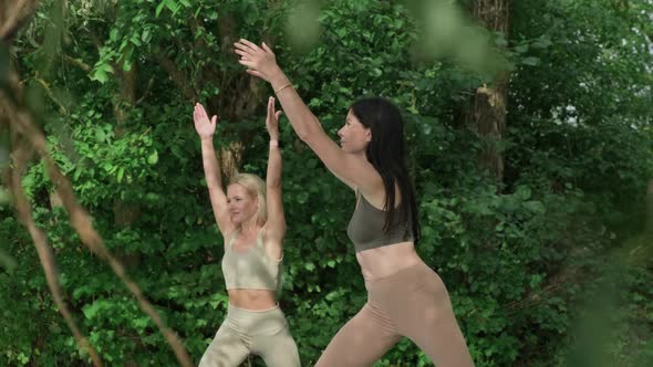 Sporty Woman Practicing Yoga on Sup Boards alt