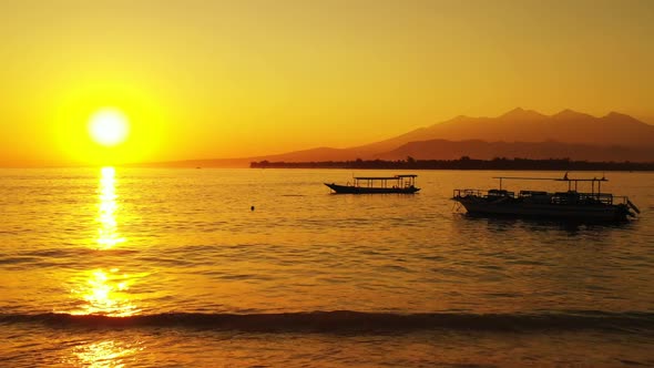 Tourist loves life on tropical resort beach wildlife by blue sea and white sand background of the Ma alt