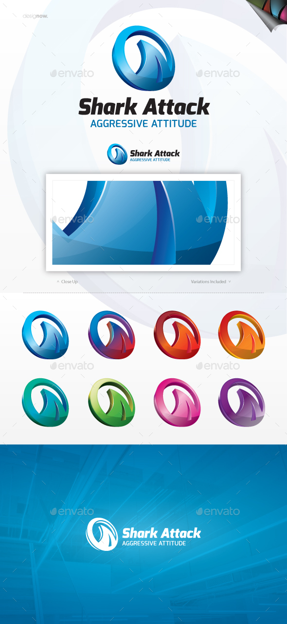 Shark Attack - Animals Logo Templates