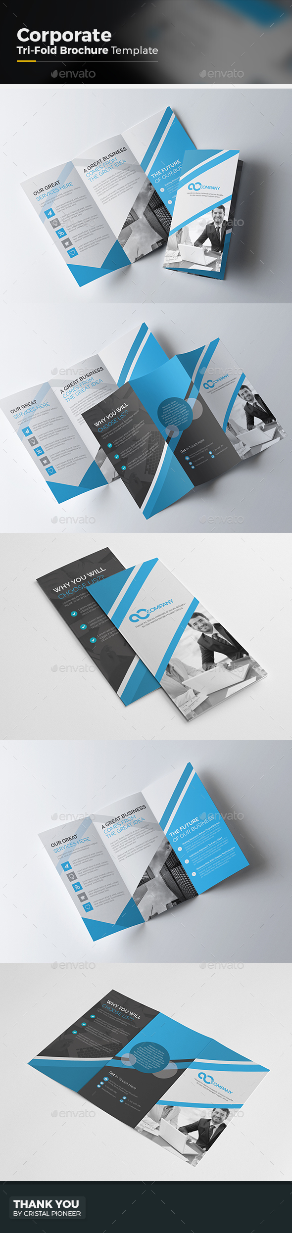 Corporate Tri fold Multipurpose Brochure - Corporate Brochures