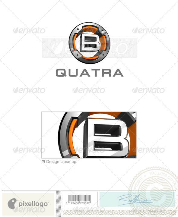 B Logo - 3D-494-B - Letters Logo Templates