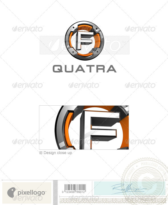 F Logo - 3D-494-F - Letters Logo Templates