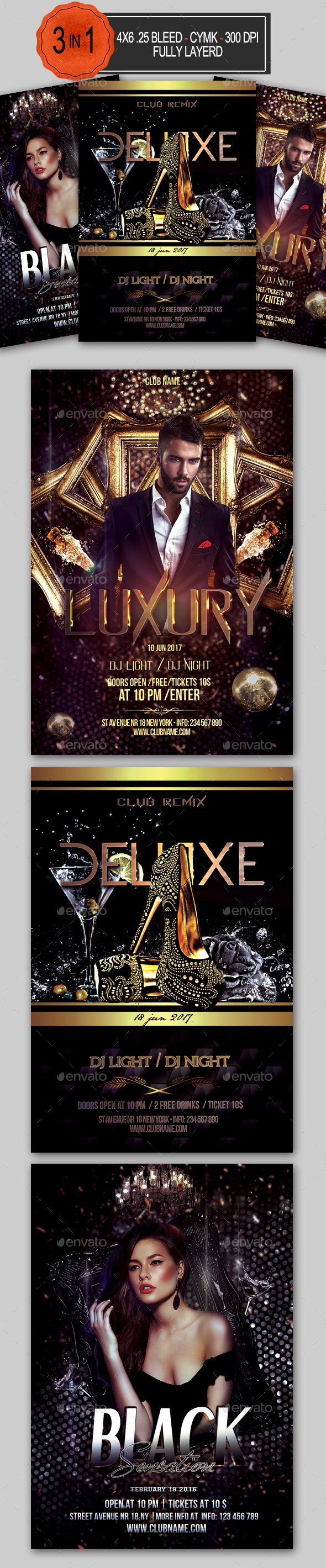 Elegant Party Flyer Bundle - Clubs & Parties Events