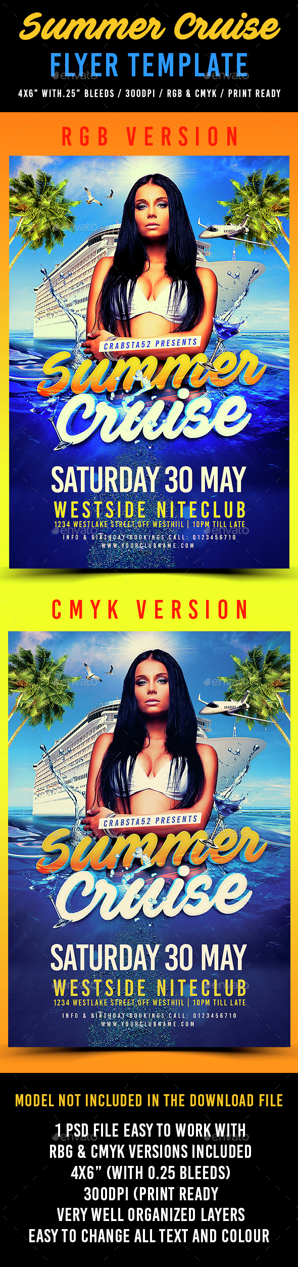 Summer Cruise Flyer Template - Flyers Print Templates