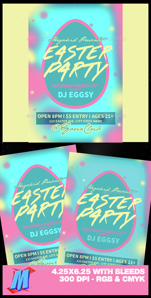 Easter Party Flyer Template - Clubs & Parties Events