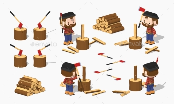 Firewood Chopping By Lumberjack - Industries Business