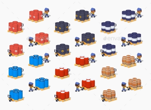 Barrels on the Manual Pallet Trucks - Industries Business