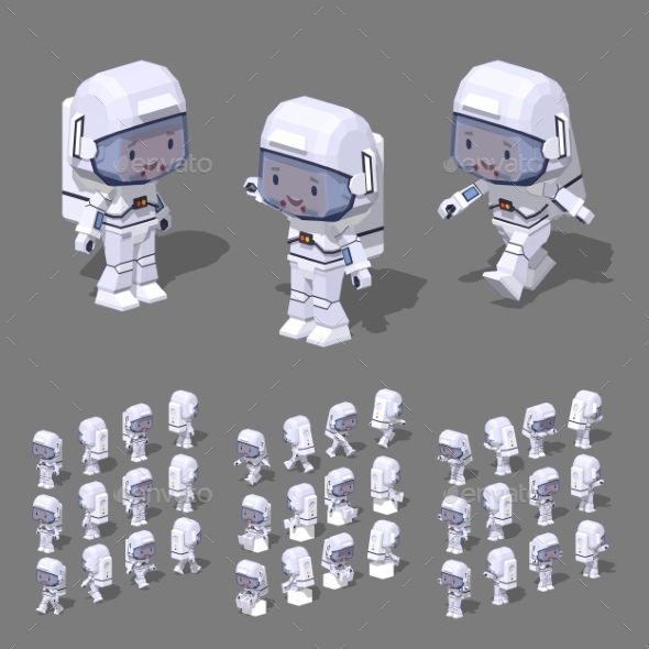 Low Poly Astronaut - People Characters