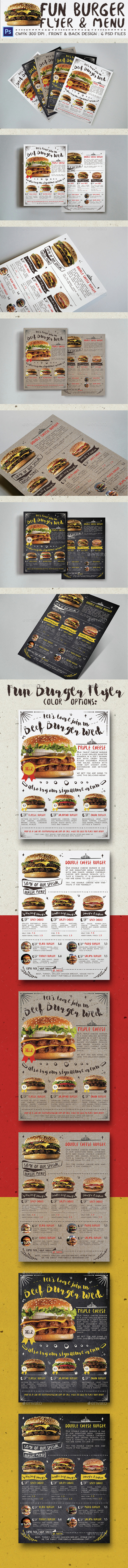 Fun Burger Flyer & Menu