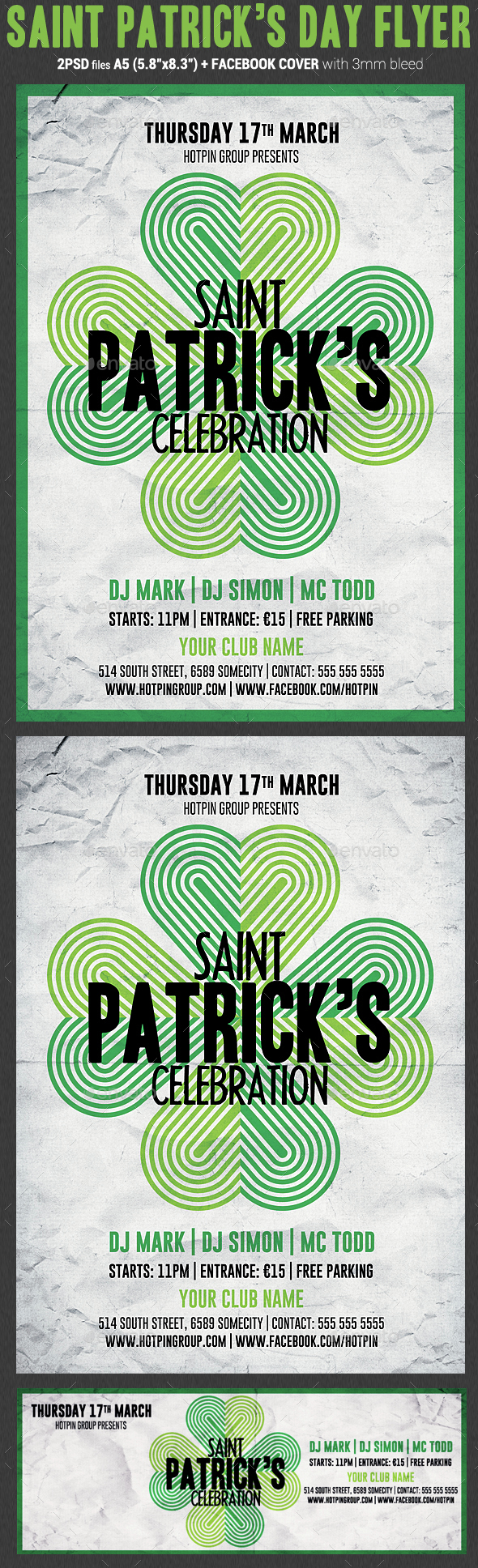 Saint Patrick's Day Flyer Template - Clubs & Parties Events