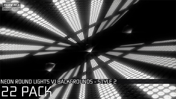 VJ Neon Round Lights V2 - 22 Pack