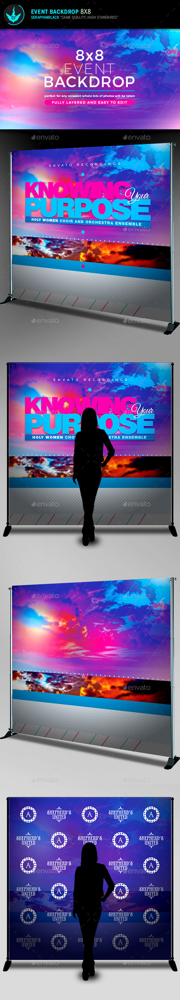 Knowing Your Purpose Event Backdrop Template - Signage Print Templates