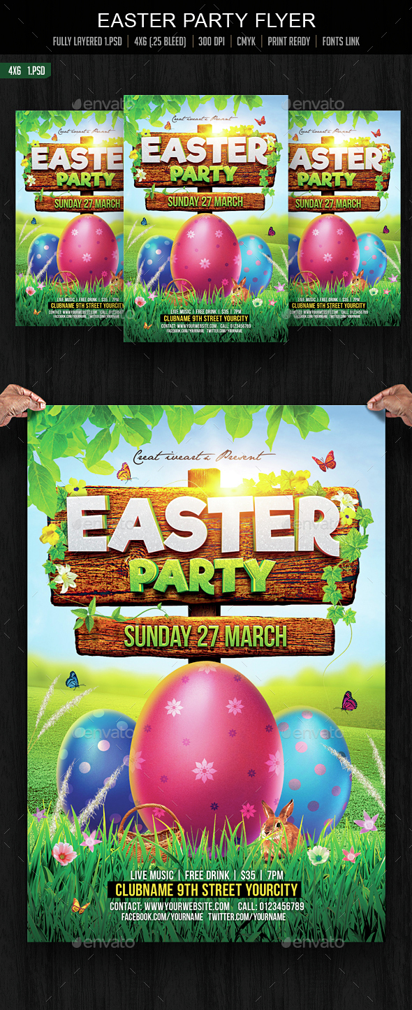 Easter Party Flyer - Events Flyers