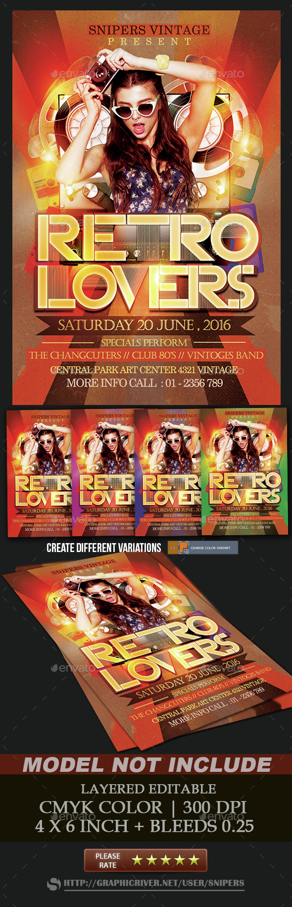 Retro Lovers - Events Flyers