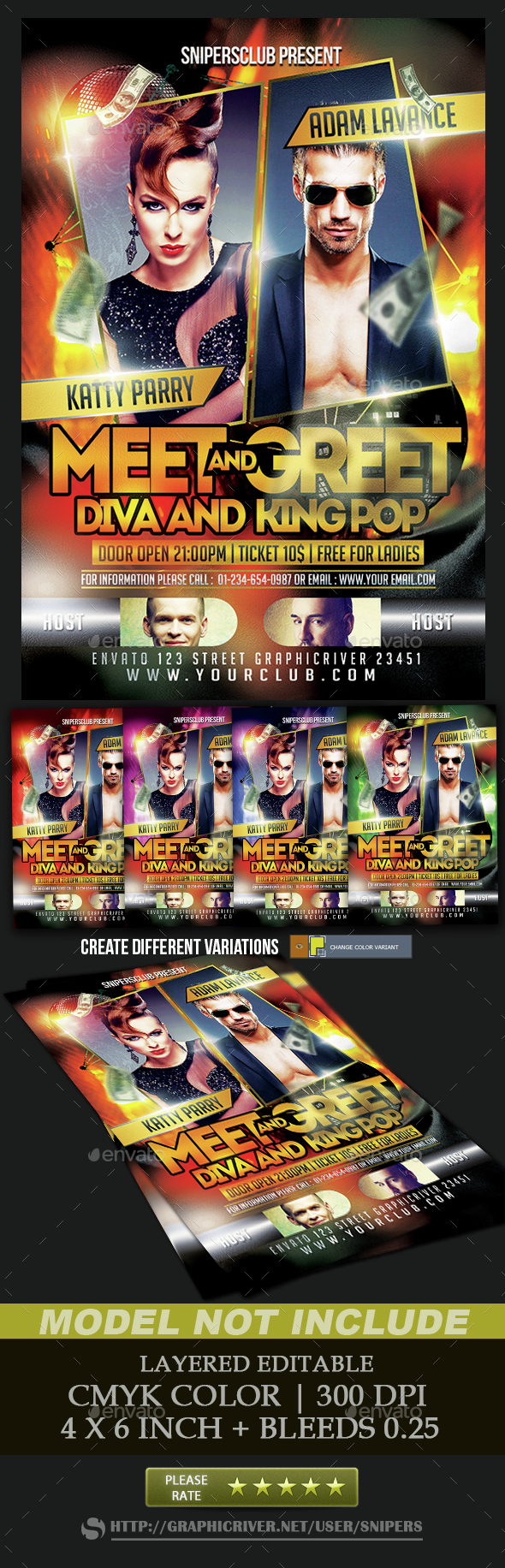 Meet and Greet Artist - Events Flyers
