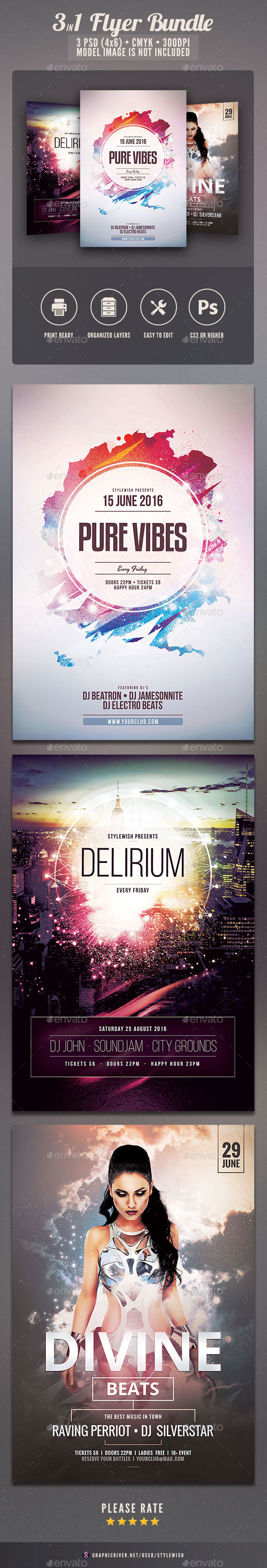 Party Flyer Bundle Vol.29 - Clubs & Parties Events
