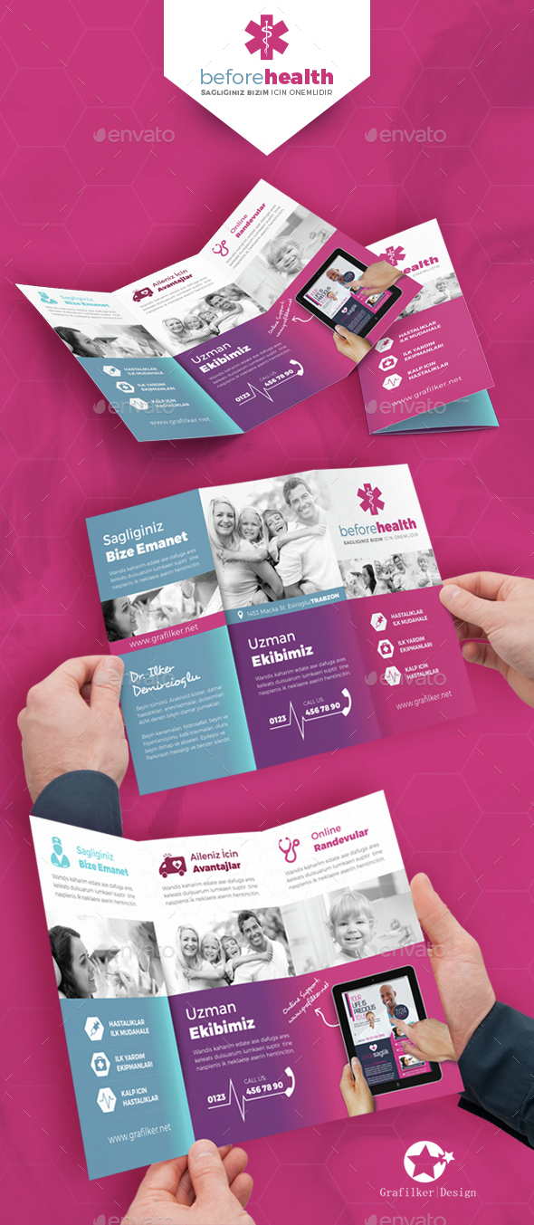 Health Tri-Fold Templates - Brochures Print Templates