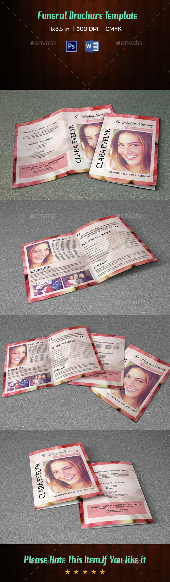 Funeral Program Template-V29 - Informational Brochures