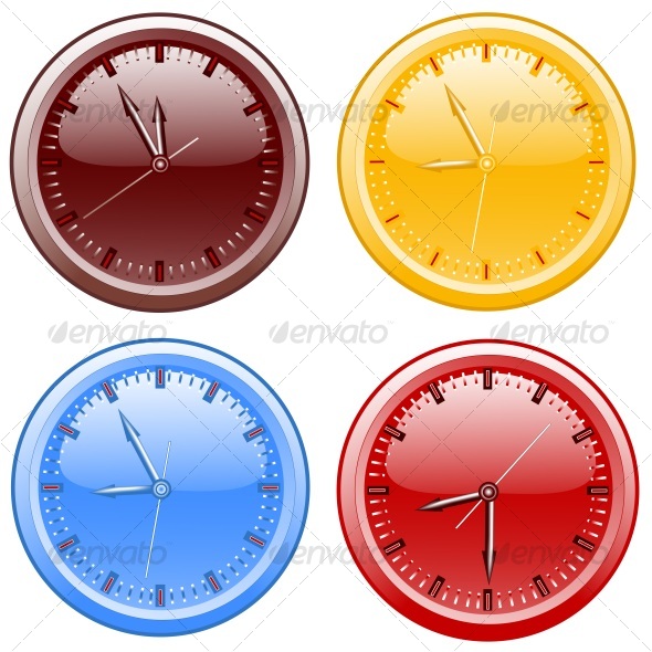 Clocks. vector illustration - Objects Vectors
