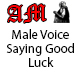 Male Voice Saying Good Luck