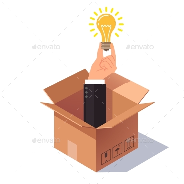 Thinking Out of the Box Concept - Concepts Business