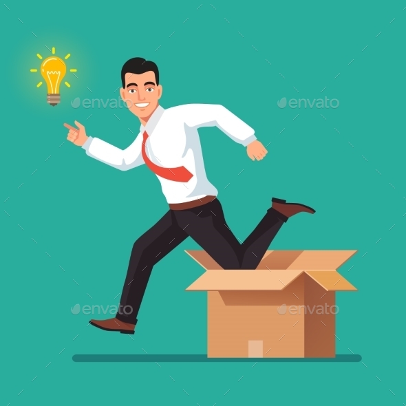 Thinking Out of the Box Concept - Concepts Business