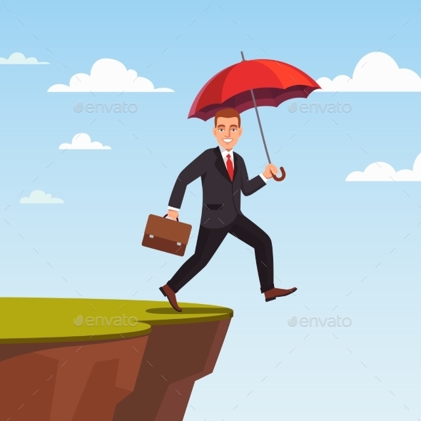 Businessman Leap of Faith Concept - Concepts Business