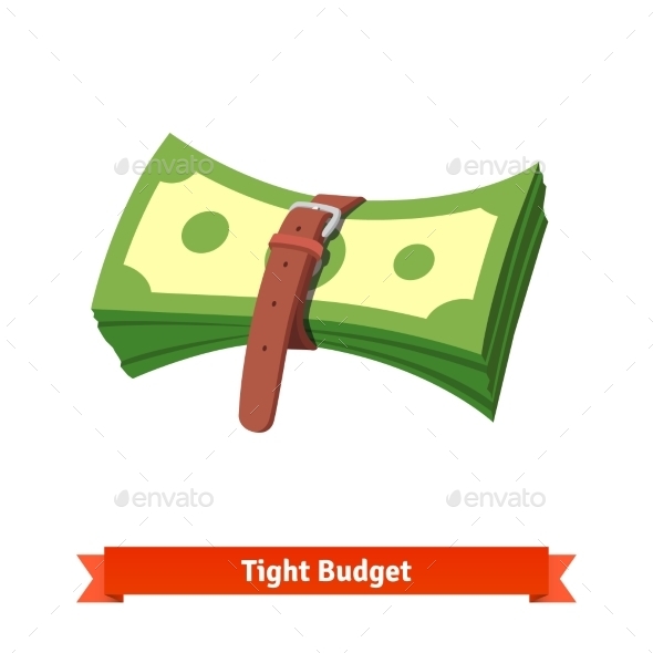 Tight Budget and Recession Shrinking Economy - Concepts Business