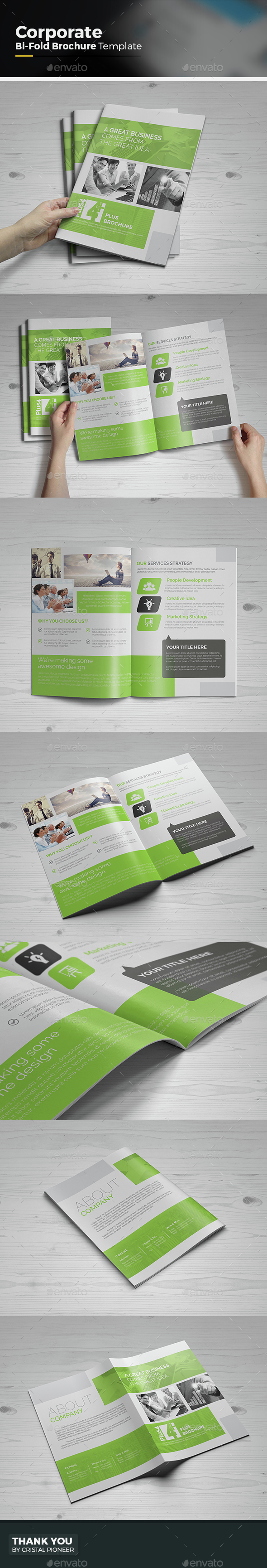 Corporate Bi Fold Brochure Template - Corporate Brochures
