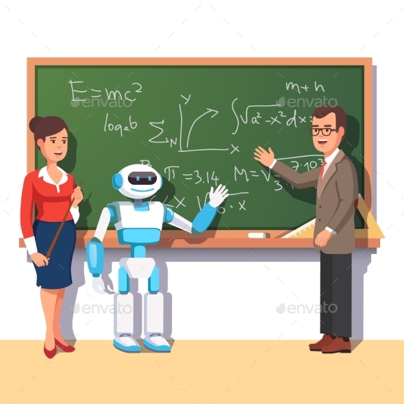 Modern Robot Helping Teachers - Miscellaneous Characters
