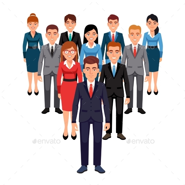 Executives Team Leadership Concept - People Characters