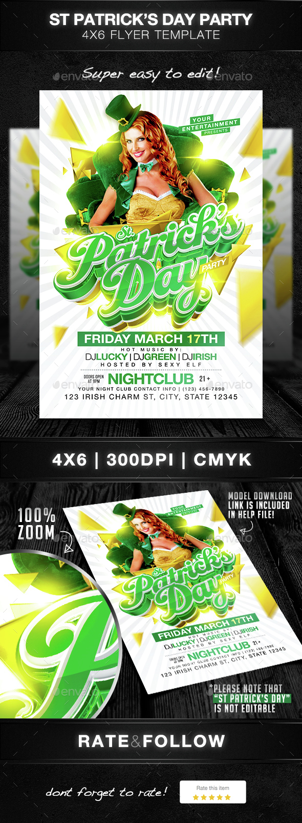St Patricks Day Party Flyer Template - Holidays Events