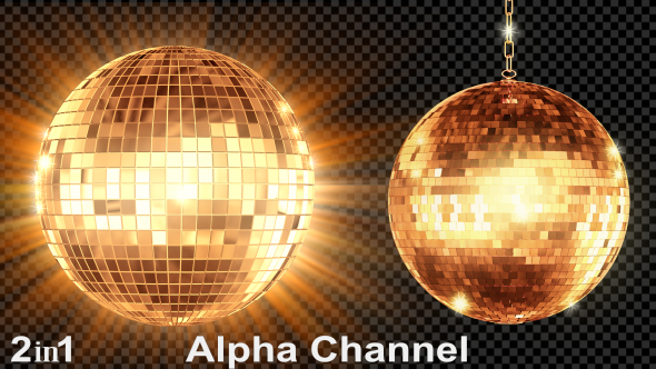 Disco Ball Gold (2-Pack) alt