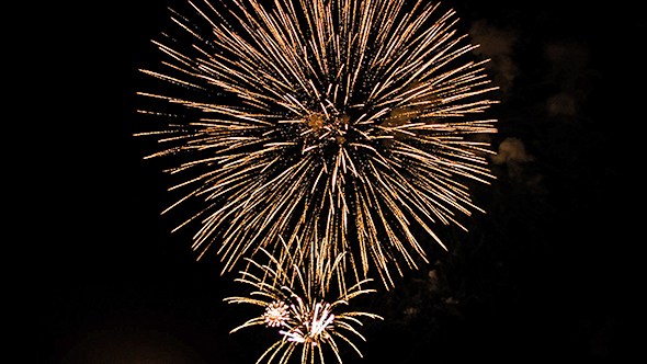 Colorful Fireworks at Holiday Night