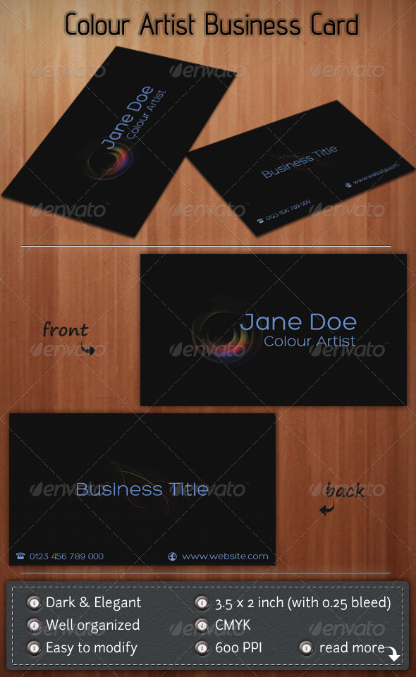 Colour Artist - Creative Business Cards
