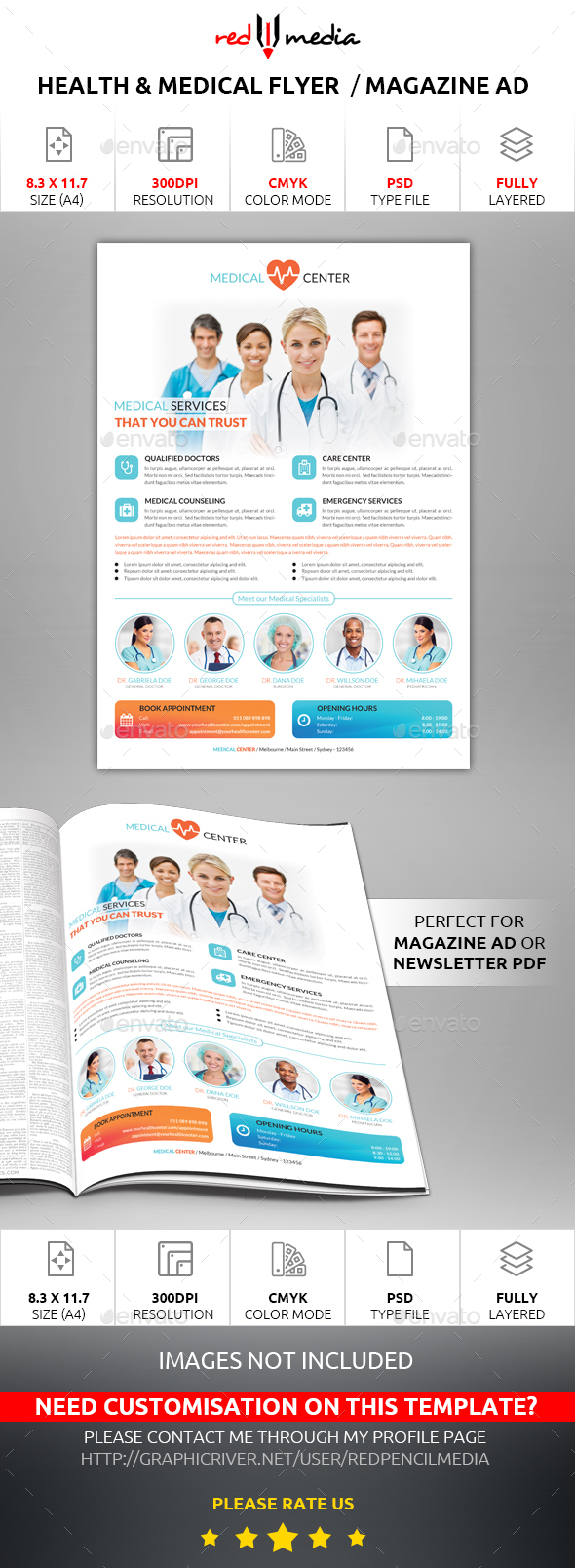 Health and Medical Flyer / Magazine AD - Corporate Flyers