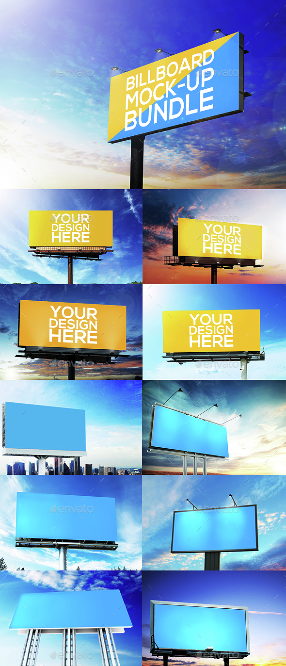 Billboard Mock-Up Bundle - Signage Print