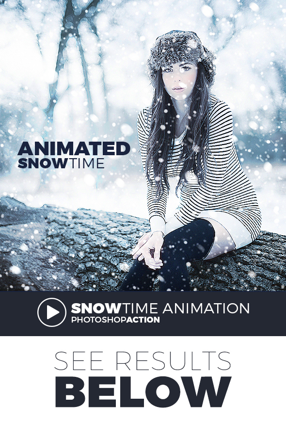 Gif Animated Snow Action - Photo Effects Actions