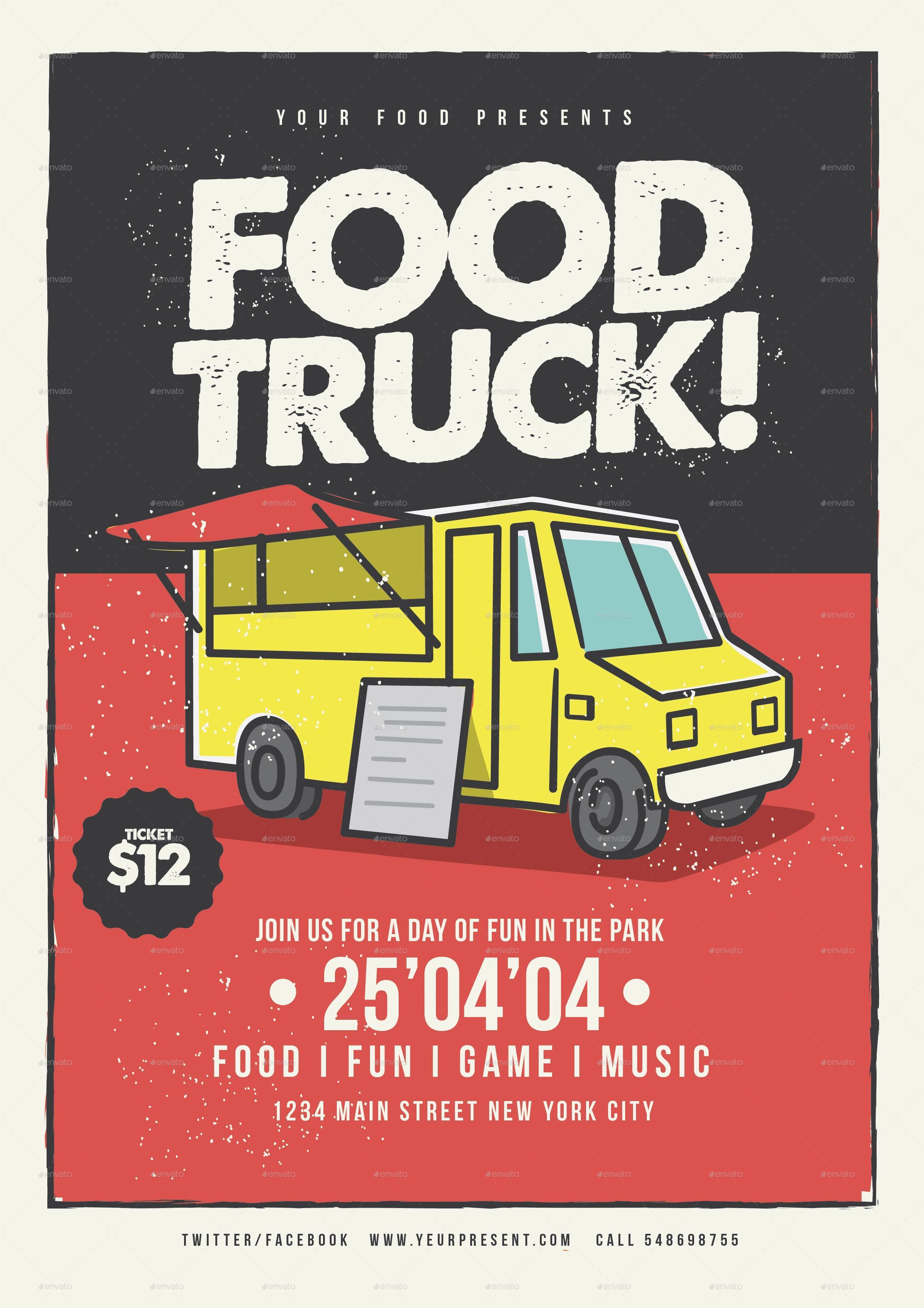 food truck flyer template