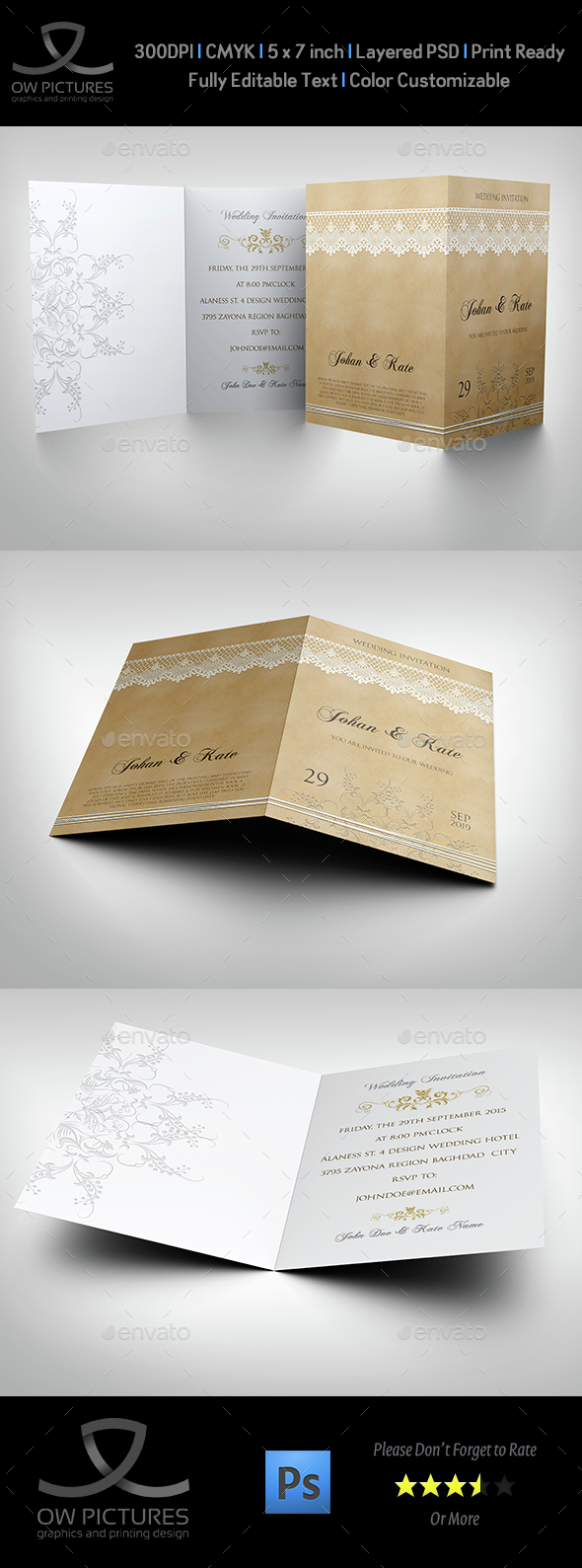 Wedding Invitation Template Vol.15