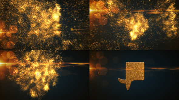 Glowing Particle Logo Reveal 14 : Golden Particles 03