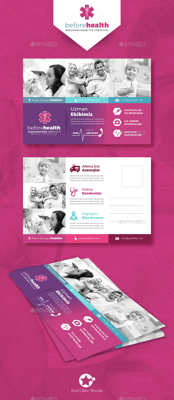 Health Postcard Templates - Cards & Invites Print Templates