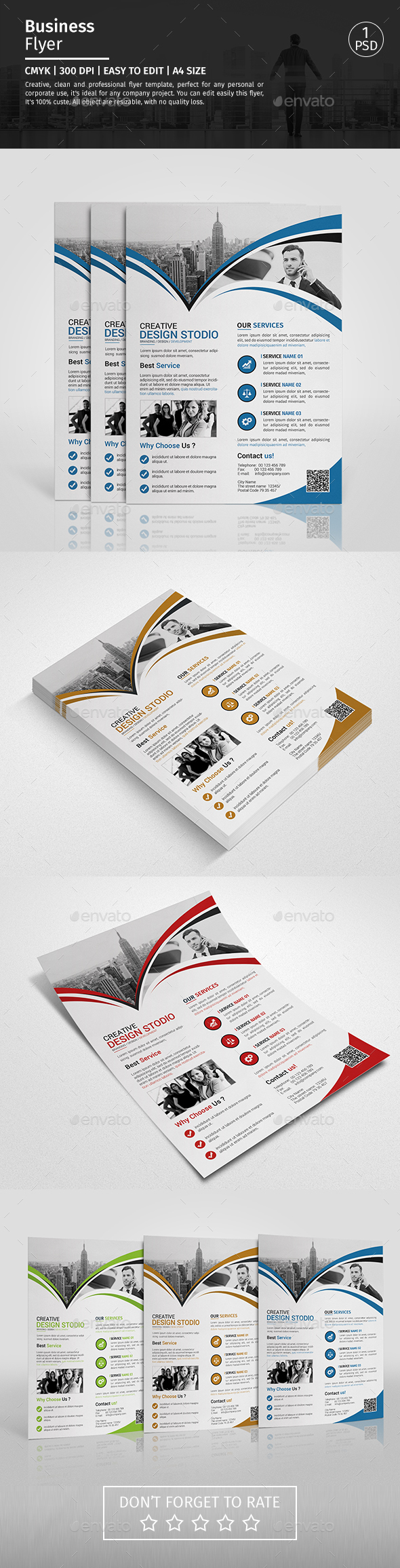 A4 Corporate Business Flyer Template Vol 10 - Corporate Flyers